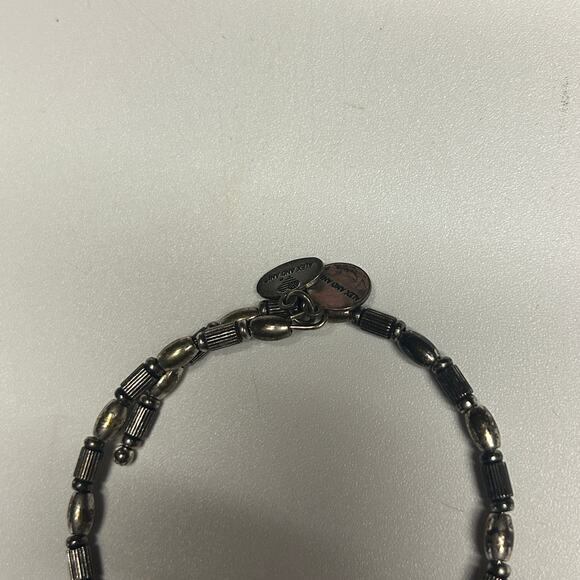 Alex and Ani Silver-Tone Bangle Bracelet Infinity Love Beaded Wrap - Picture 4 of 6